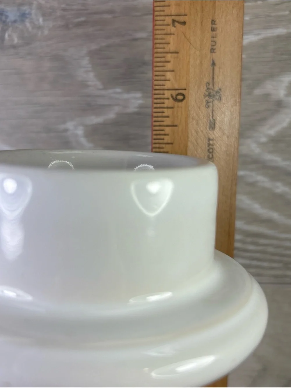 ART DECO White chunky candlestick holder -Glossy White Pottery